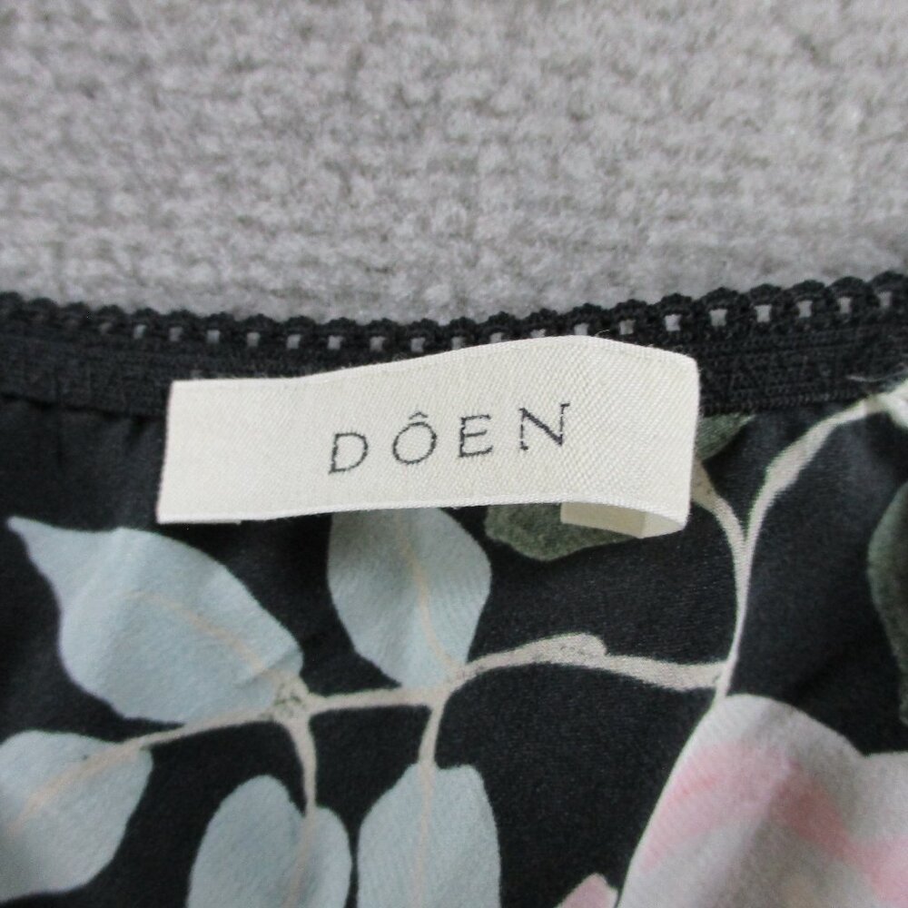 DOEN Skirt Womens XL Rose Garden Floral Giulietta 100% Silk 1920s Style EUC - Picture 8 of 11
